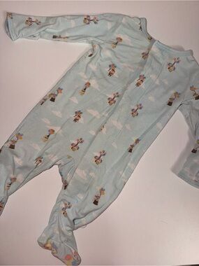 Magnetic Me Light Blue Balloon Print Footie